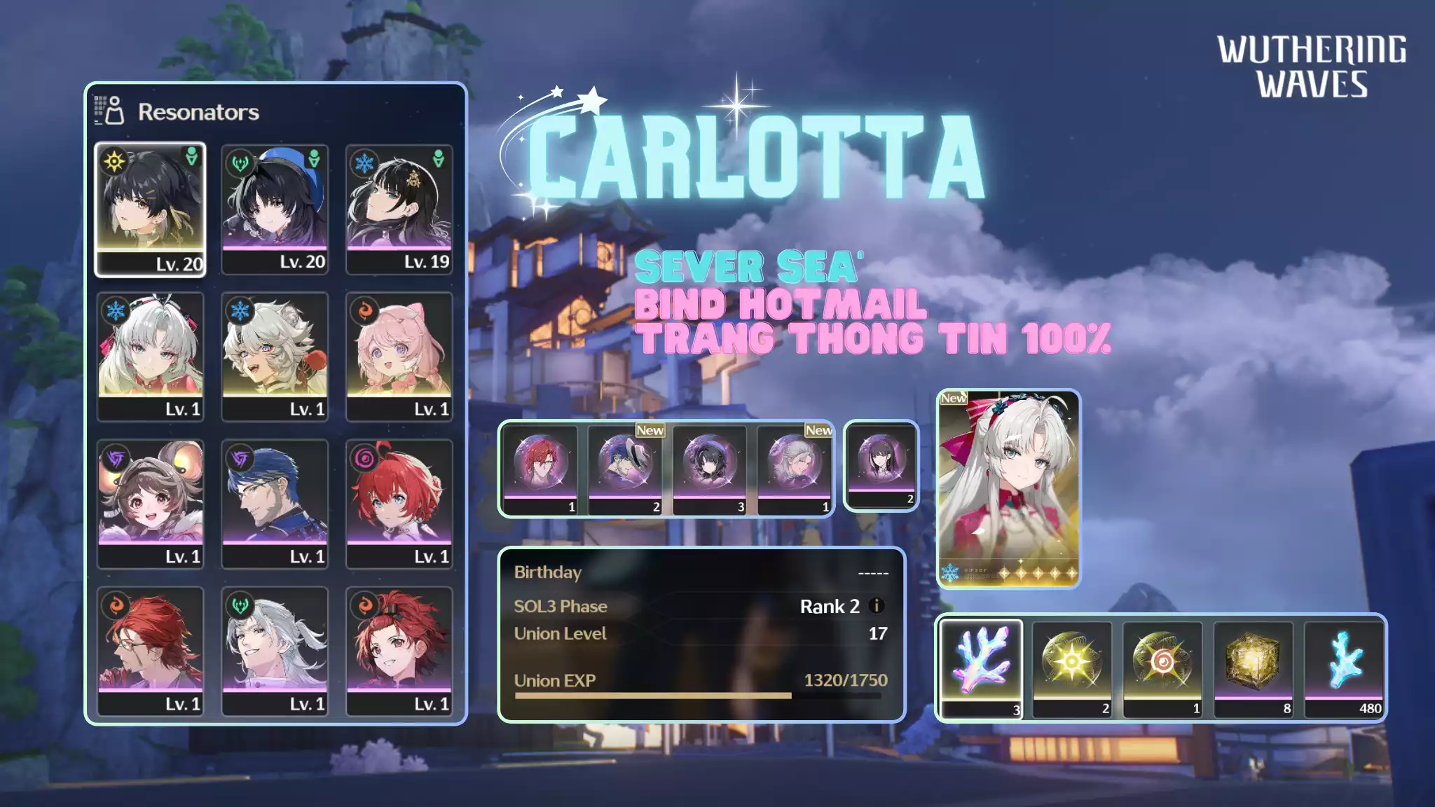 [Sea][UL17] Carlotta [đã lệch]